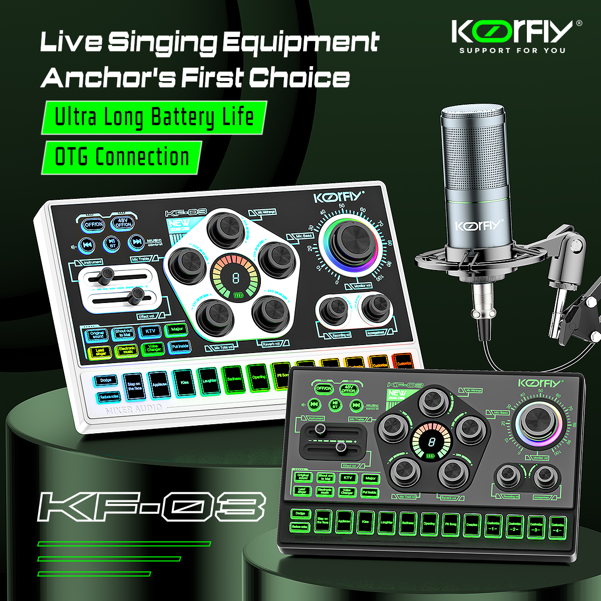 CALIDAKA Bluetooth Sound Mixer Board - Live Streaming Voice Changer With Sound Effects