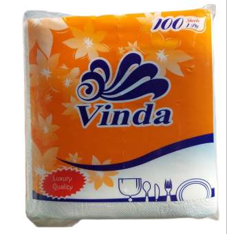 Khăn giấy napkin cao cấp Vinda (100 tờ, 330x330mm)