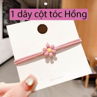 Dây cột tóc hoa cúc siêu xinh, dây thun buộc tóc cho nữ GARIN (giao màu ngẫu nhiên)