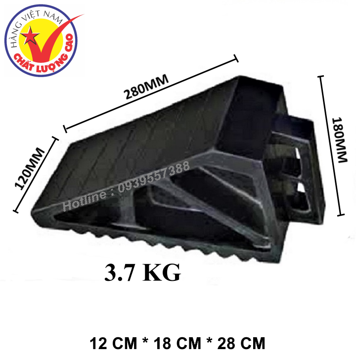 Cục chèn , cục căn , cục chặn lùi bánh xe cao su di động loại to