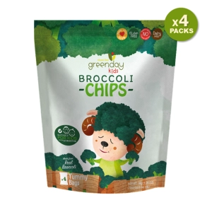 สินค้า GreendayKids  Fruit Farm Broccoli Chips / กรีนเดย์ ฟรุ๊ตฟาร์ม บร็อคโคลี่กรอบ 36 g (แพค 4 ซอง)  l มี 4 ห่อเล็กในห่อใหญ่