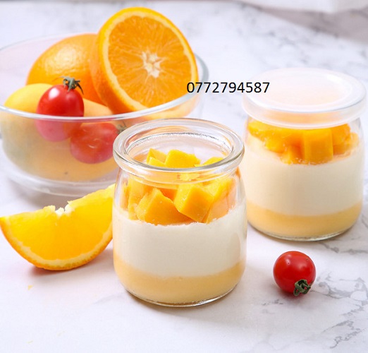 Combo 5 Hũ thủy tinh, hũ làm Yaout 100ml 200ml nắp nhựa