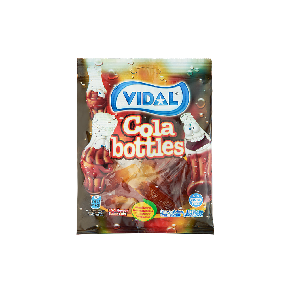 Kẹo dẻo trái cây hình chai Cola Vidal Tây Ban Nha 100g