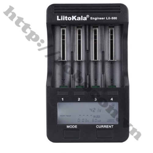 Bộ sạc pin đa năng liitokala lii-500 sạc 4 pin 26650-18650-14500-16340 loại xịn