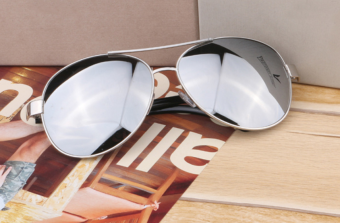 Mắt Kính đi đường gọng kim loại chống chói ( bạc)