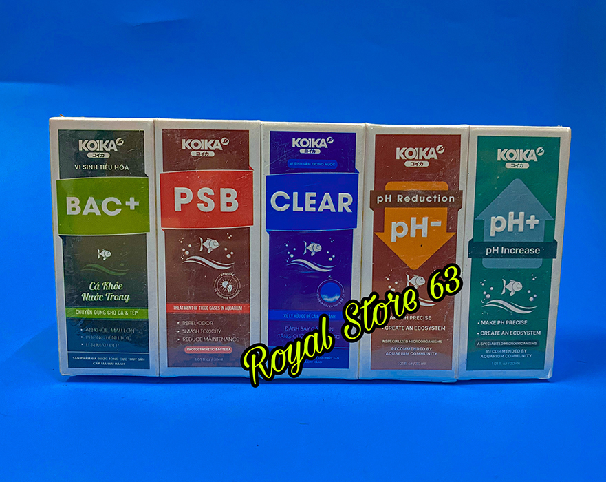 Combo 5 chai Koika chuyên dùng cho cá và tép cảnh