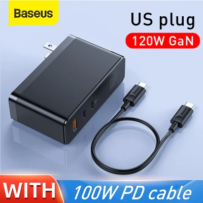 Baseus 120W GaN Charger PD Fast Charging USB C Charger QC 4.0 3.0 Quick Charge USB Charger for Macbook Pro Laptop Tablet for iPhone 13 Pro Max 12 Pro Max Samsung S20 Xiaomi HuaWei P40 Mate 40 (3)