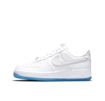 Nike Air Force 1 Low 07 LX UV Thermal Heel Low Top Sneakers Women's White Blue,Men's sports shoes Nike Air Force 1 Low 07 LX UV Thermal Heel Low Top for women Blue white sneakers,