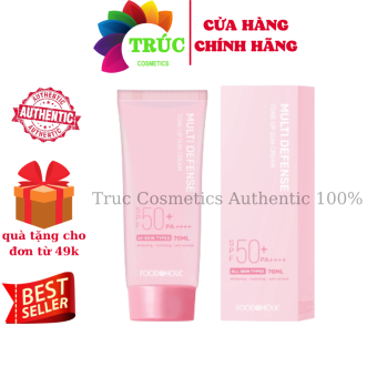 Kem Chống Nắng Nâng Tone Tự Nhiên, Chống Ánh Sáng Xanh Foodaholic Multi Defense Tone Up Sun Cream SPF 50+/PA++++ 70ml