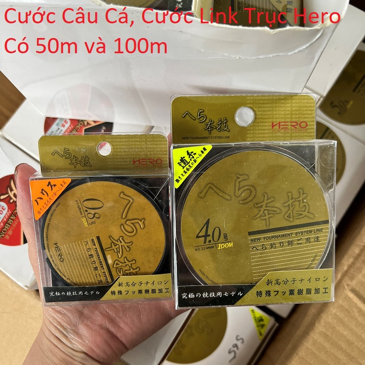 Dây cước câu cá, cước link trục hero 50m và 100m
