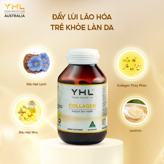 Viên Uống Collagen YHL Giữ Ẩm, Tăng Độ Đàn Hồi, Giảm Lão Hóa Da