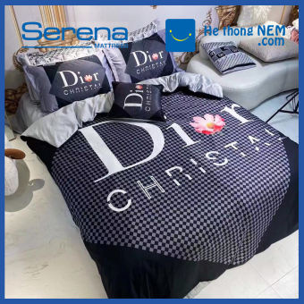 Bộ Ga Giường 5 Món Sang Trọng Lụa Silk SERENA Cao Cấp Chuẩn Khách Sạn 5 Sao Bộ Chăn Drap Ga Gối Đệm Ra Nệm Trải Giường 5 Món Lụa Silk