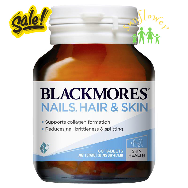 Viên đẹp da móng và tóc Blackmores Nails Hair & Skin 60 viên của Úc