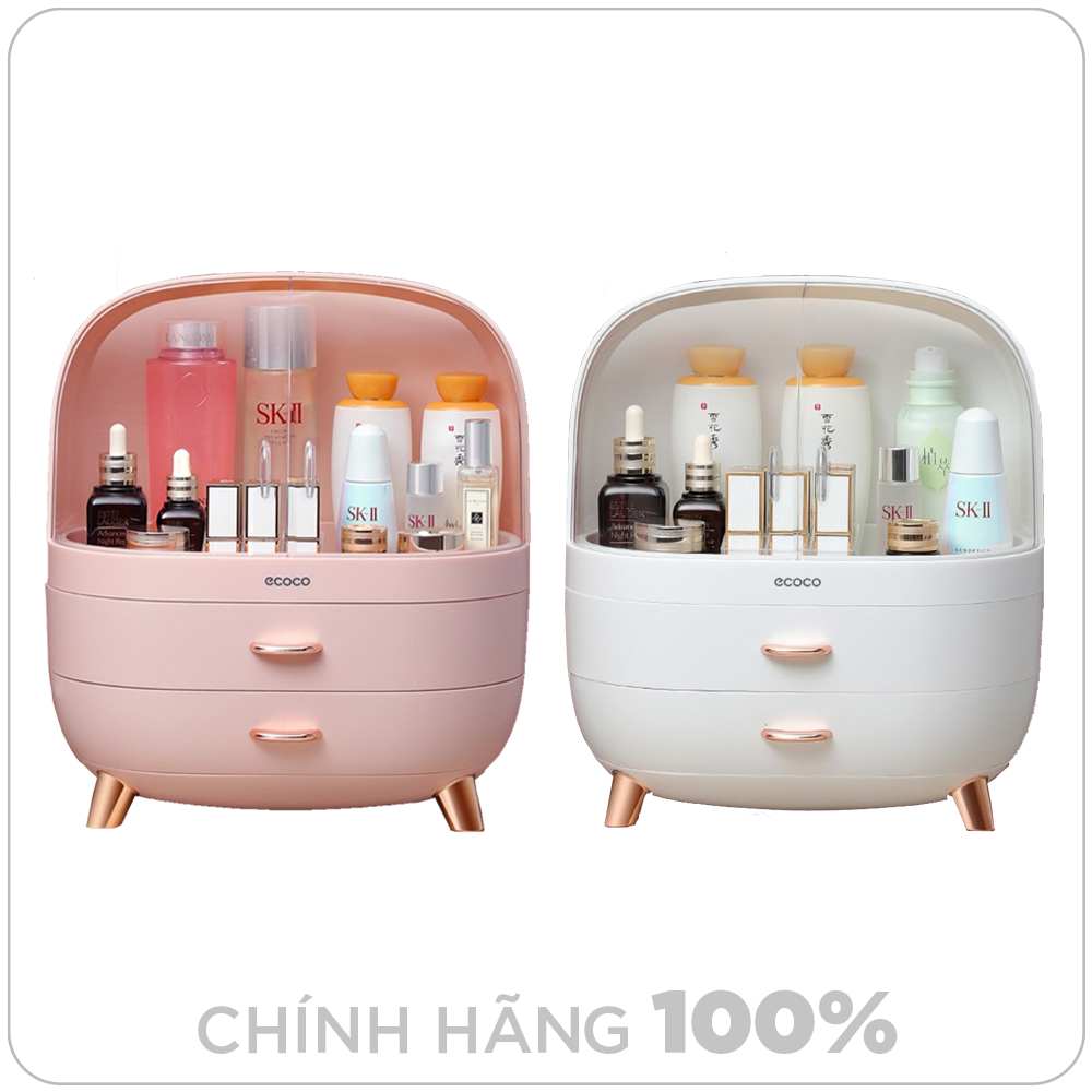 Tủ Đựng Mỹ Phẩm Để Bàn ECOCO 3 Ngăn Cao Cấp