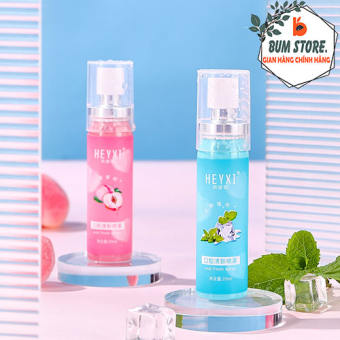Chai xịt thơm miệng Heyxi 20ml cho hơi thở thơm mát, Xịt thơm miệng vị đào bạc hà Heyxi dạng chai 20ml kháng khuẩn an toàn