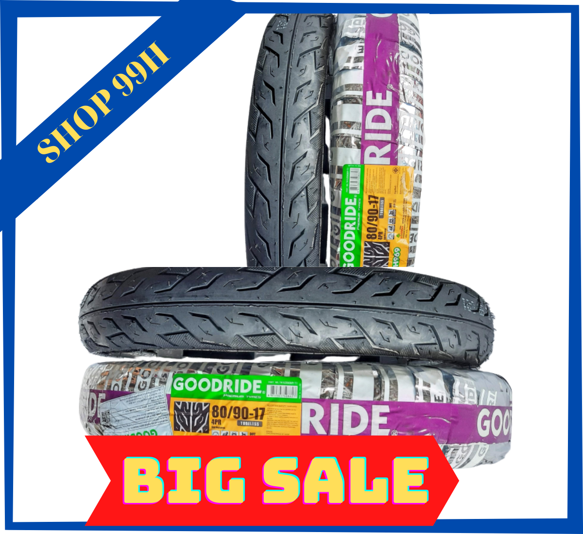 Cặp vỏ GOODRIDE không ruột 70/90-17, 80/90-17