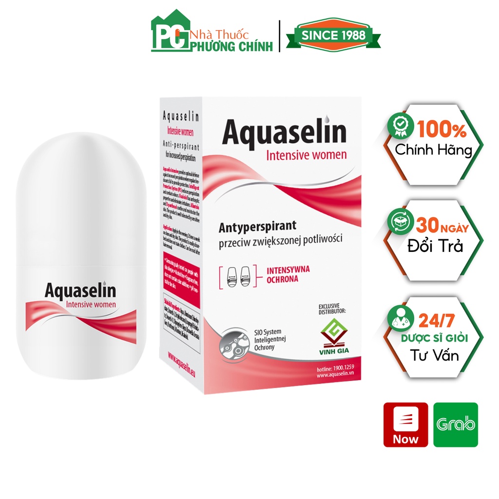 Lăn nách khử mùi aquaselin nữ intensive women - giúp khử mùi & giảm mồ hôi cho nữ giới