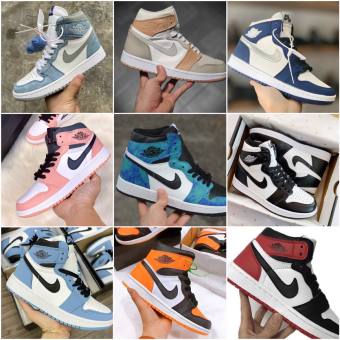 Giày Thể Thao Jordan 1 tie dye, giày air jordan xanh dương cổ cao nam nữ đủ size 36-43