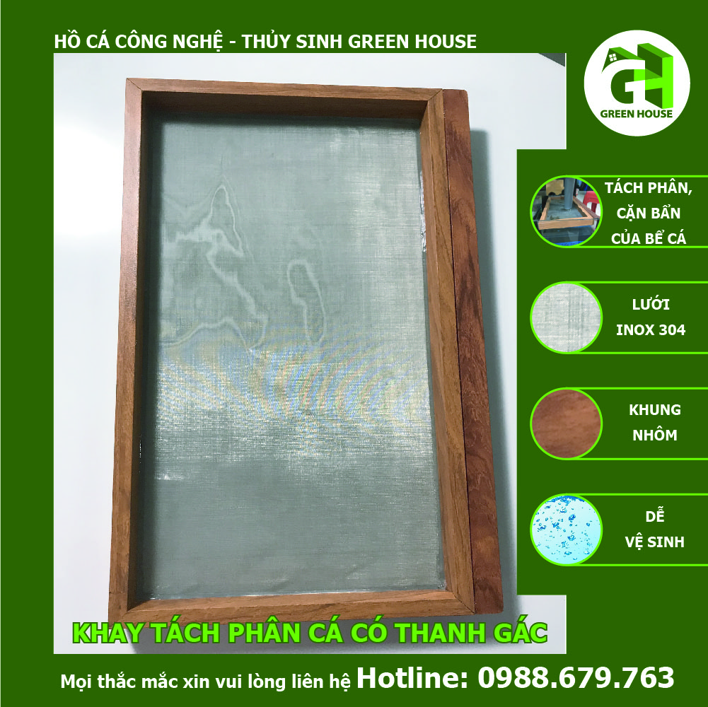Khay tách phân cá, Khay lọc cặn hồ cá