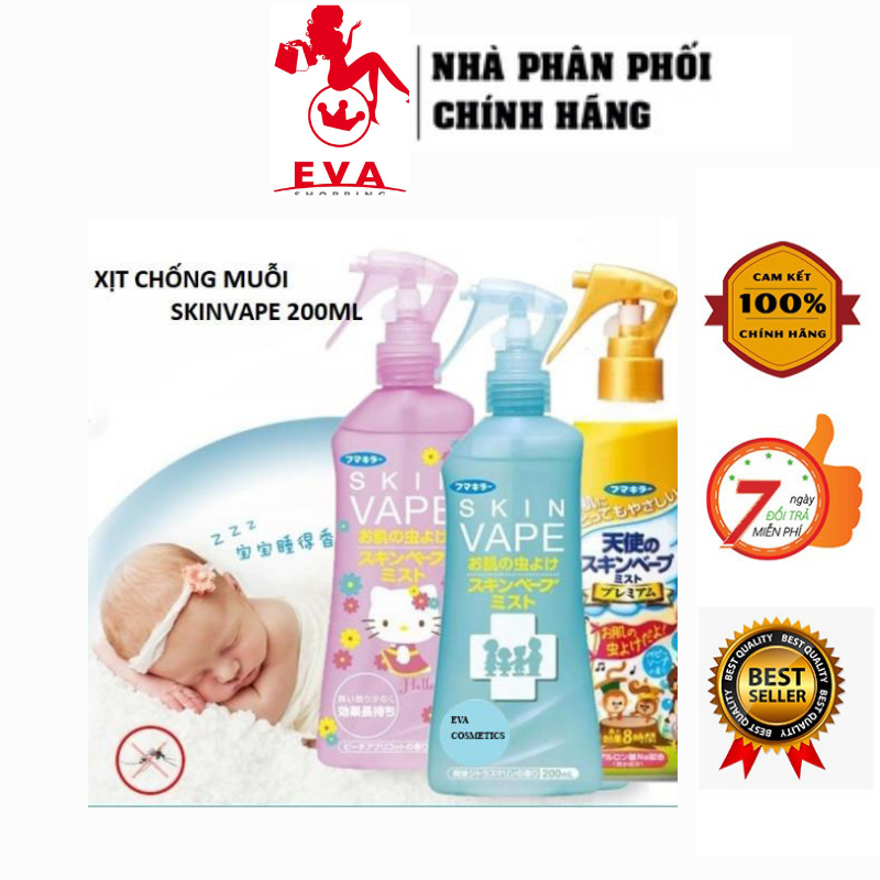 Xịt chống muỗi và côn trùng cắn Skin Vape Nhật Bản 200ml