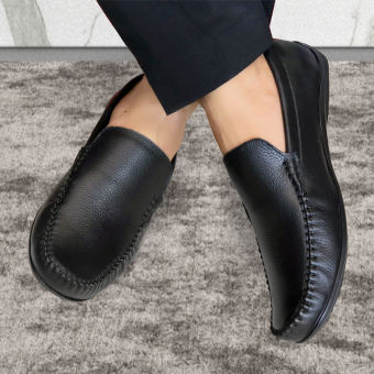 Giày lười , Giày mọi nam da bò cao cấp Trường Hải GM0016