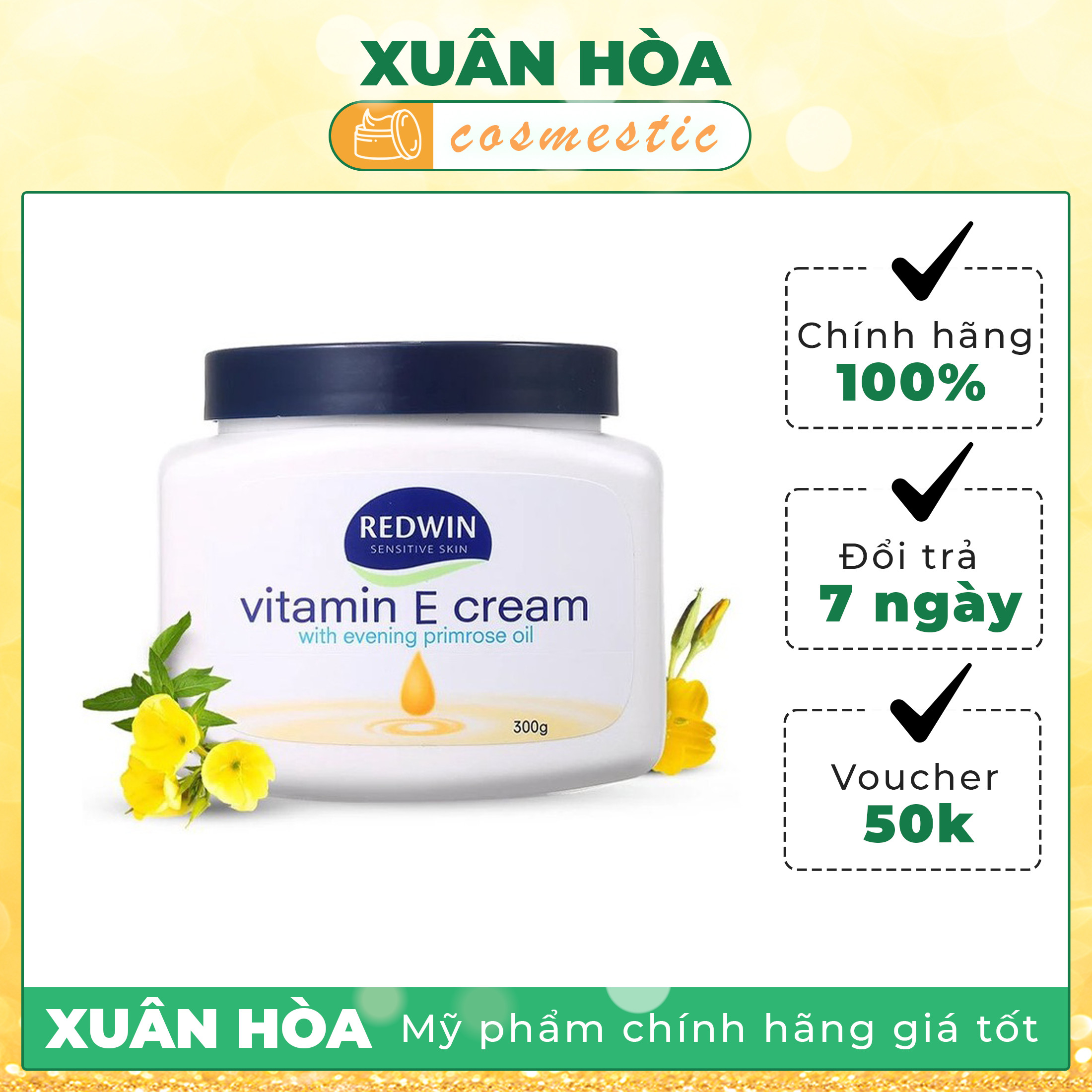 Kem dưỡng đa vitamin E Redwin Úc 300g