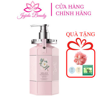 Sữa tắm Weilaiya hoa trà hương quyến rũ thơm lâu 450ml Poly Beauty trắng da toàn thân cho da mịn màng