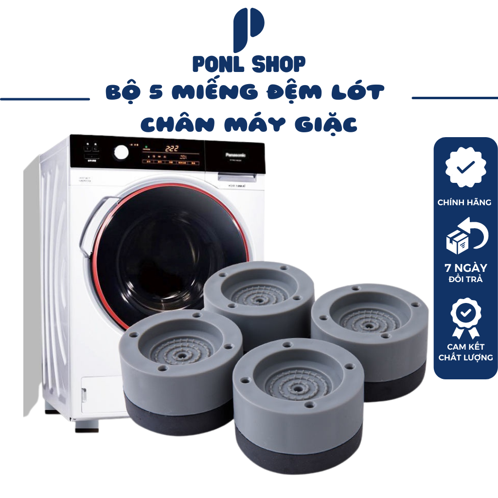 [HCM] Bộ 4 miếng đệm cao su lót chân máy giặt chống rung tiện dụng