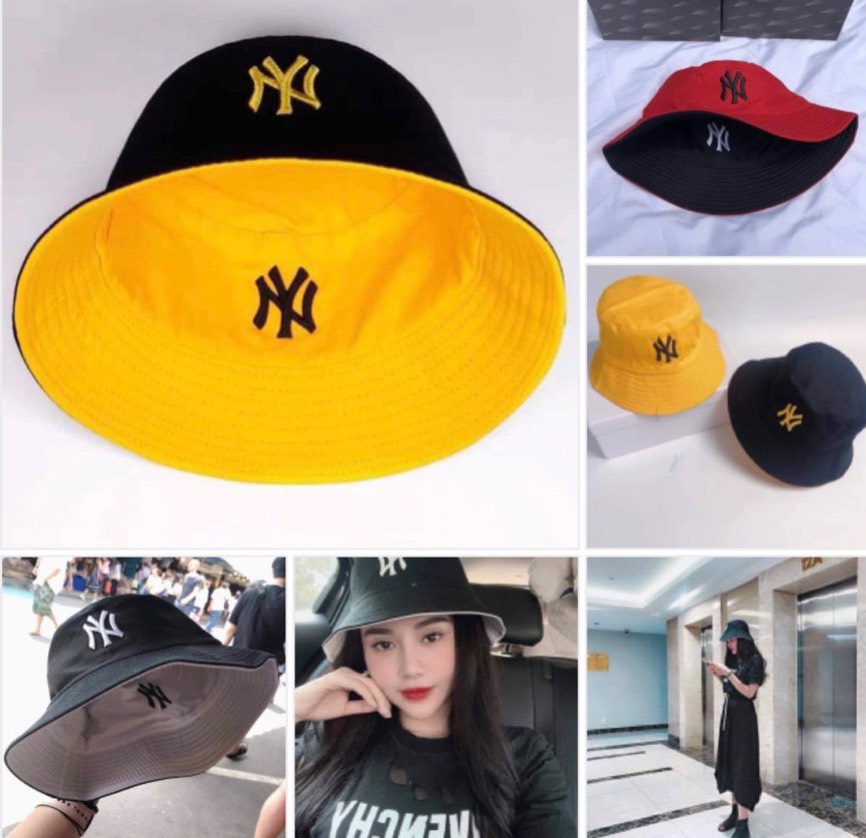 MŨ bucket 2 mặt NY, nón bucket 2 mặt thêu chữ NY thời trang cá tính