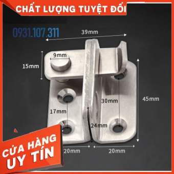 Chốt khóa cửa, then cửa bằng vật liệu thép không gỉ K01 chắc chắn và bền bỉ dày 3.5mm