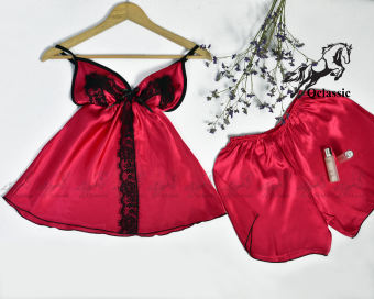 Bộ đồ ngủ sexy phi lụa bóng thoáng mát