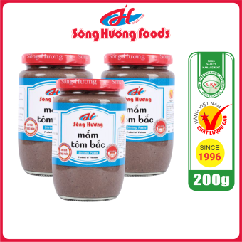 3 Hũ Mắm Tôm Bắc Sông Hương Foods Hũ 200g - Ăn kèm bún đậu , chấm xoài , thịt luộc , nấu bún riêu , kho thịt