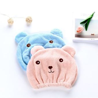 Khăn Ủ Tóc,Thấm Hút Tốt,khăn lau đầu lông cừu mềm siêu,khăn Quấn Gấu Dễ Thương F0014