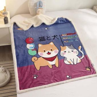 Chăn Lông Cừu Cho Bé Mùa Đông , Chất Siêu Mềm Mịn Loại To Dày Ấm Cho Bé Mang Đi Học kích Thước 1m x 140, Chăn lông tuyết cho bé kt 100*140cm ( giao ngẫu nhiên)