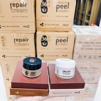 Peel tảo sâm bóc tách nám meea và kem dưỡng phục hồi HA meea