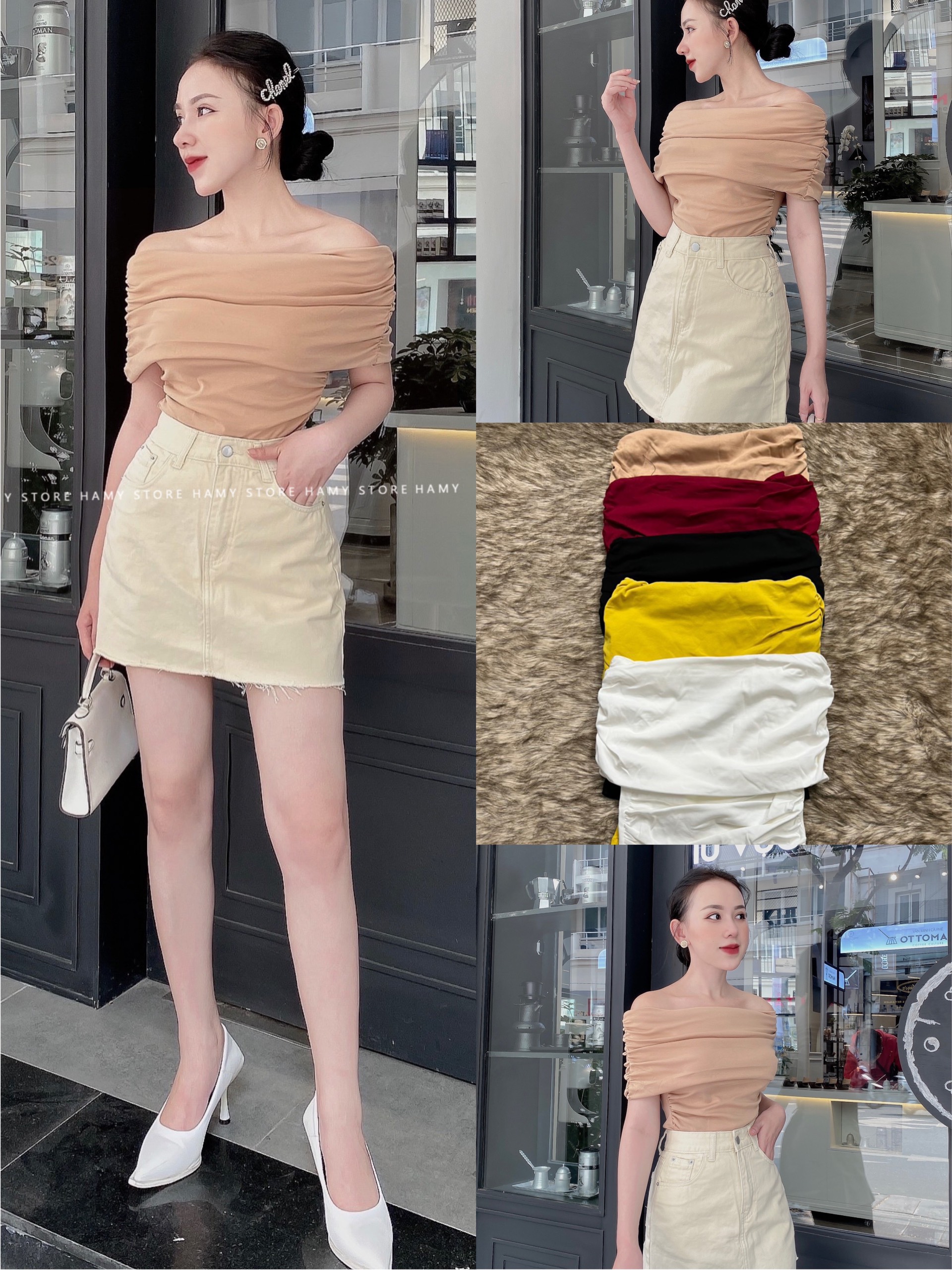 Áo bệt vai thun