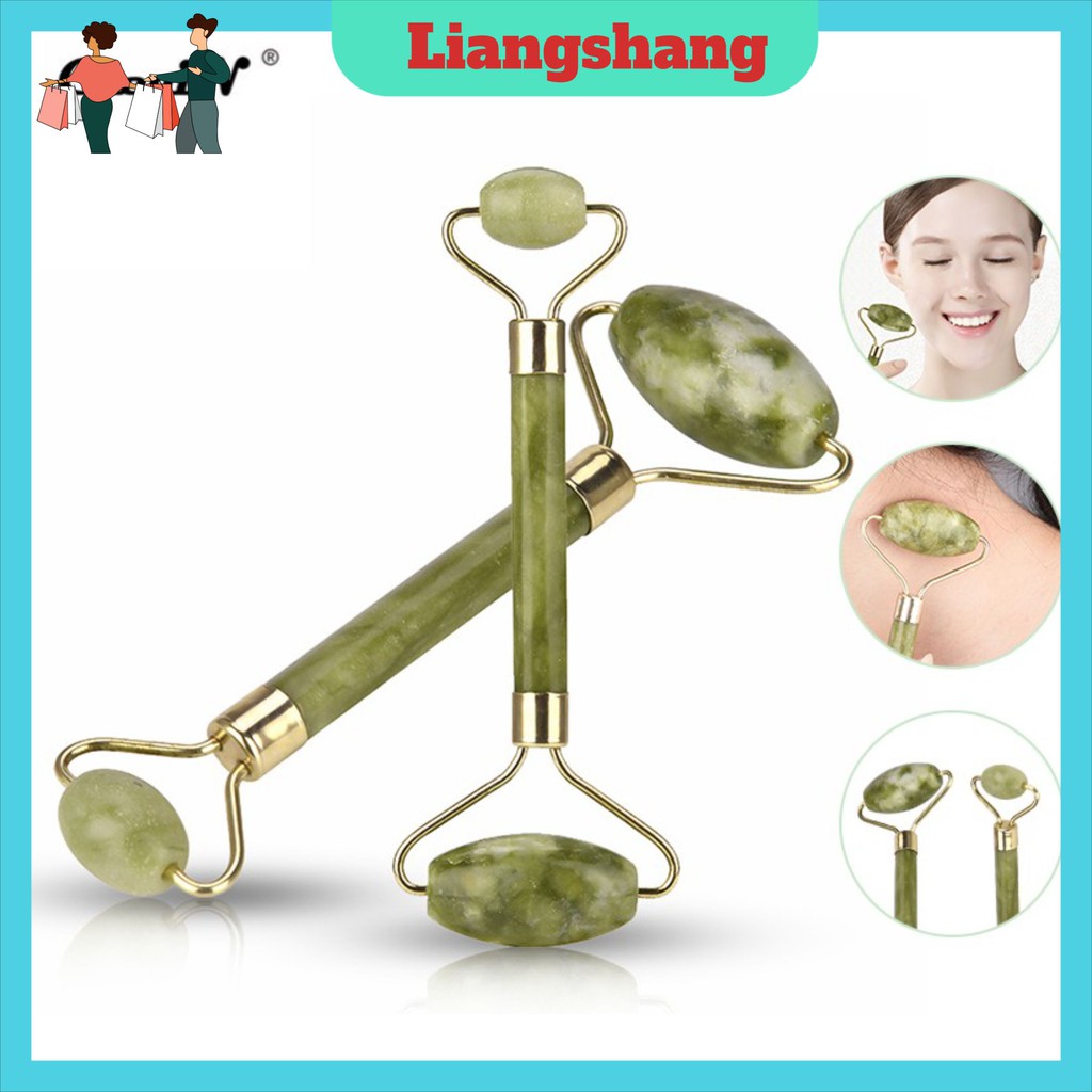 Đá Lăn Mặt Massage 2 Đầu/Thanh lăn massage mặt hoa cao cấp giúp trẻ hoá căng da mặt thư giãn