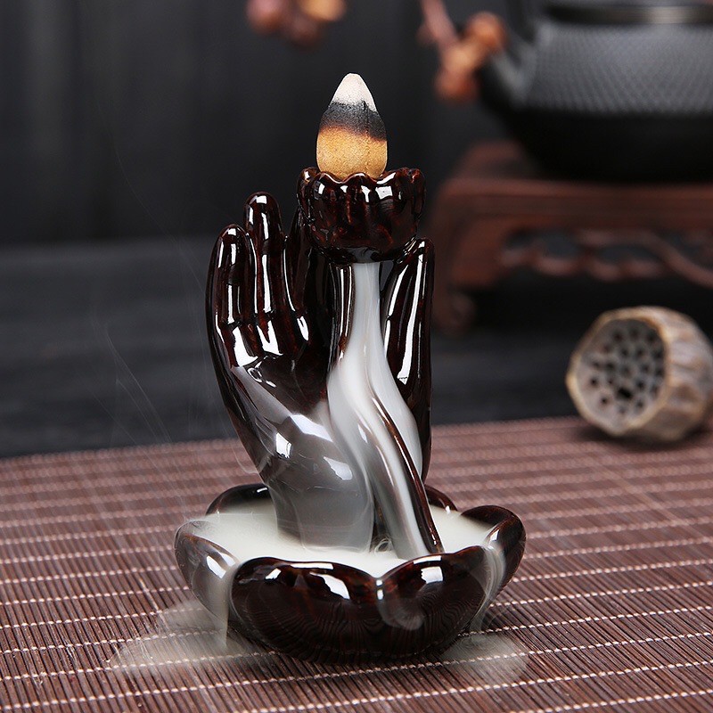 ( chọn mẫu) Thác trầm khói ngược mini tặng kèm 10 nụ trầm