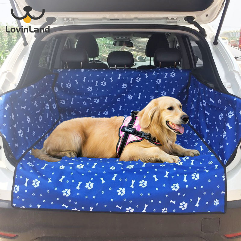 Lovinland Pet Car Seat Covers Waterproof Oxford Cloth Footprints Pet Car