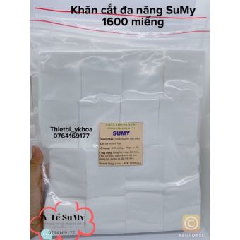 Khăn khô Đa năng  SuMy 1600 Miếng - Bông cắt 7x6cm - Khăn Lau Mặt Spa 400g - Hàng Loại 1 Dày