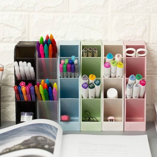 Hộp Đựng Bút 4 Ngăn Đa Năng/ Kệ 4 Tầng Đựng Bút Và Nhiều Đồ Dùng Nhỏ Xinh/ Khay Đa Năng Tiện Lợi/ Giá Để Bút Dáng Chéo/ Hộp Dựng Đồ Trang Điểm 4 Ngăn Để Bàn Đa Năng/ Kệ Để Đồ Dùng Học Tập Nhiều Ngăn