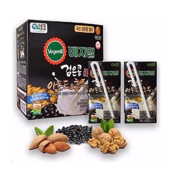 Sữa Óc Chó Hạnh Nhân Đậu Đen Hàn Quốc Vegemil 16 Hộp X 190Ml - - Sữa hạt dinh dưỡng - Sữa bà bầu - Sữa trẻ em - Sữa ít đường - Sữa Nhập khẩu - Sữa hạt