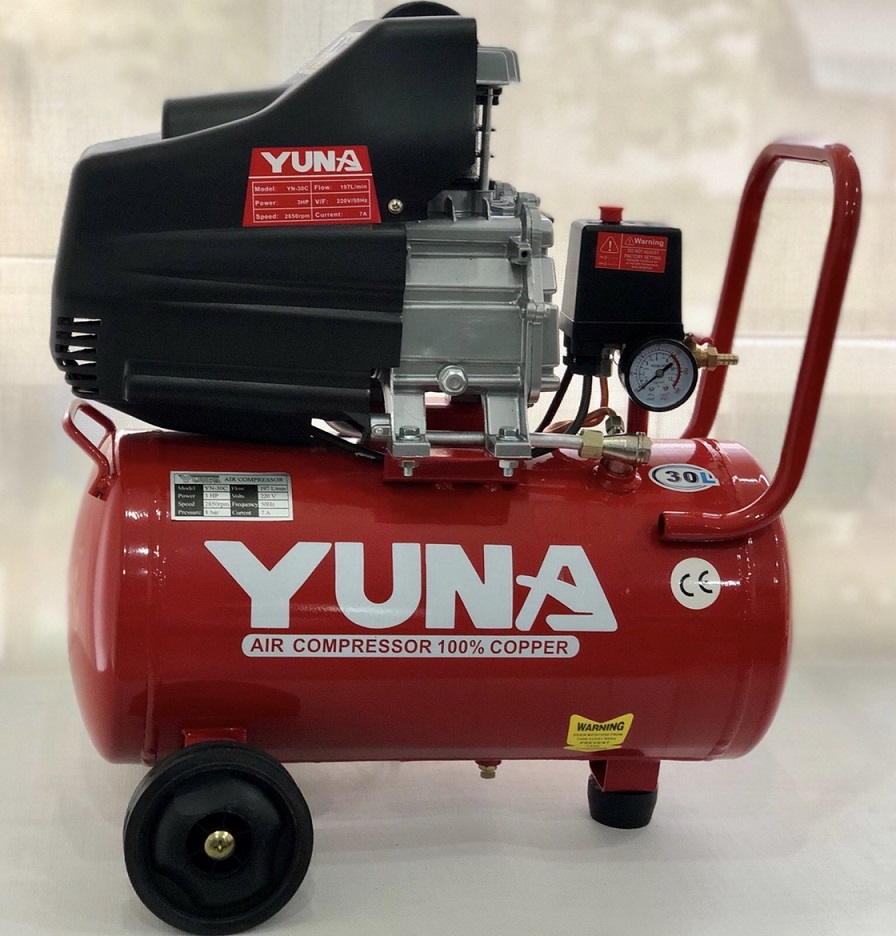 Máy nén khí có dầu yuna 30 lít 3hp