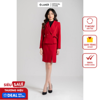 Chân váy ôm xẻ trước GBT032-Đỏ đô