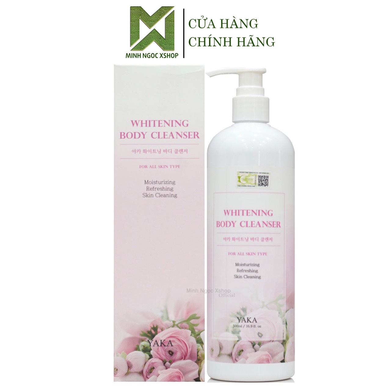 Sữa tắm trắng da hương nước hoa YAKA Whitening Boddy Cleanser 500ml