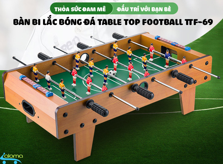 Đồ chơi bàn bi lắc bóng đá cỡ lớn Table Top Football TTF-69 bằng gỗ 70*40cm