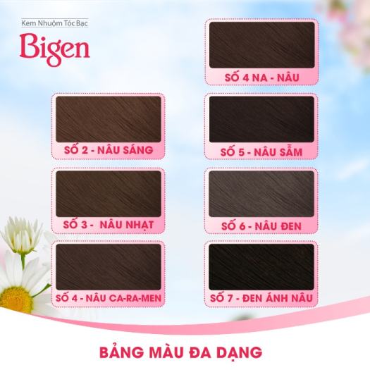 T nhuộm tóc thảo dược Bigen top 1 Nhật Bản ( nhuộm tóc phủ )