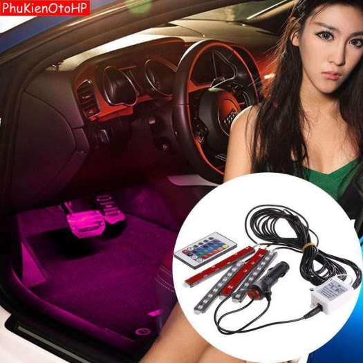Đèn Led Gầm Ghế Ô Tô Nháy Nội Thất 7 Màu Nhiều Chế Độ Cực Đẹp