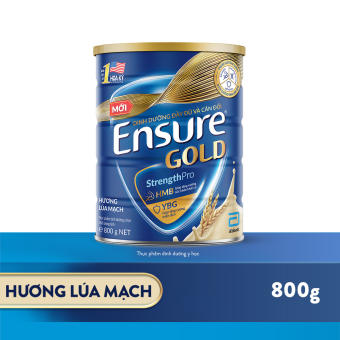 Lon sữa bột Ensure Gold hương lúa mạch 800g