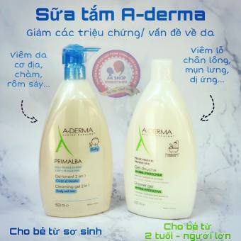 Sữa Tắm Gội Aderma Hàng  Pháp (Mẫu Mới)